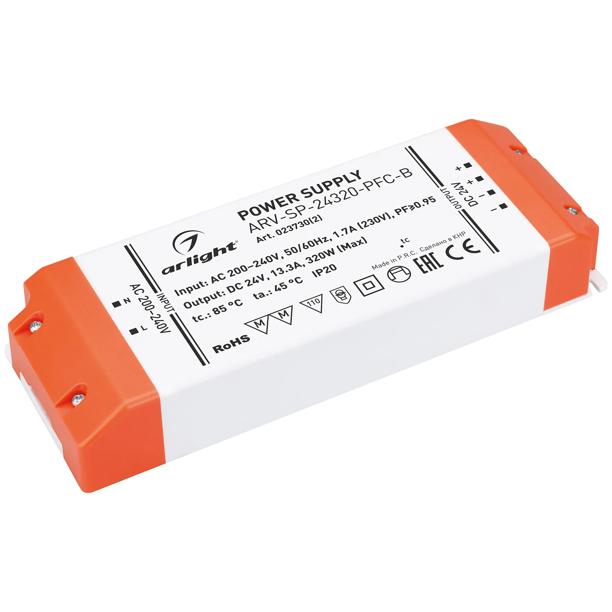 Блок питания для светильника Arlight ARV-SP-24320-PFC-B 24V 13.3A 320W / 023730(2)