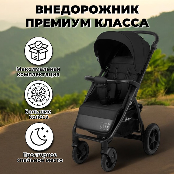 Детская прогулочная коляска Bubago Model Cross City Lux / BG 168-1 (черный)