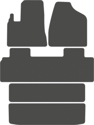 Комплект ковриков для авто Alicosta 2308_1_сер для Kia Carnival IV минивэн/KA4/7 мест 2020 (EVA соты, серый) - 
