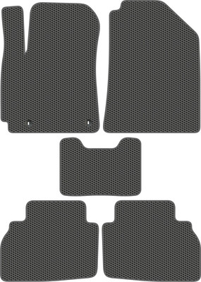 Комплект ковриков для авто Alicosta 0582_1_сер для Kia Picanto II хэтчбек 5 дв/хэтчбэк/TA (EVA соты, серый) - 