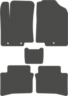 Комплект ковриков для авто Alicosta 2322_1_сер для Kia Rio IV седан/FB 2016-н.в. (EVA соты, серый) - 