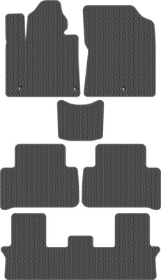 Комплект ковриков для авто Alicosta 2324_1_сер для Kia Shuma 2001-2004 (EVA соты, серый) - 