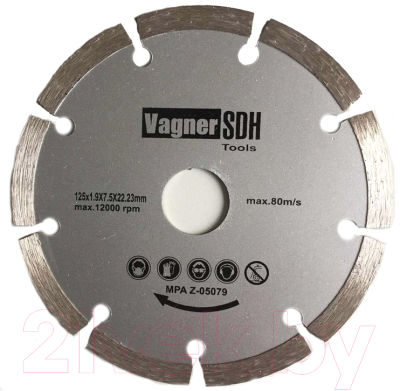 

Отрезной диск алмазный Vagner, SSB SEGM 230x22мм