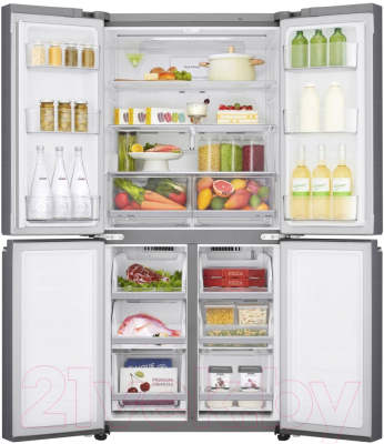 

Холодильник с морозильником LG, DoorCоoling+ GC-B22FTMPL