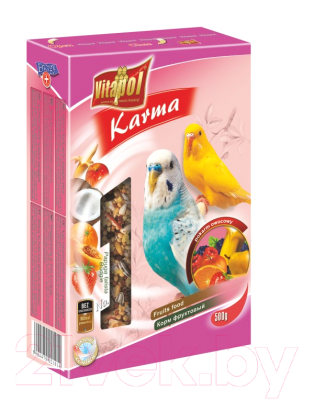 Корм для грызунов Vitapol Karma для волнистых попугаев с фруктами / ZVP-2101 (500г)