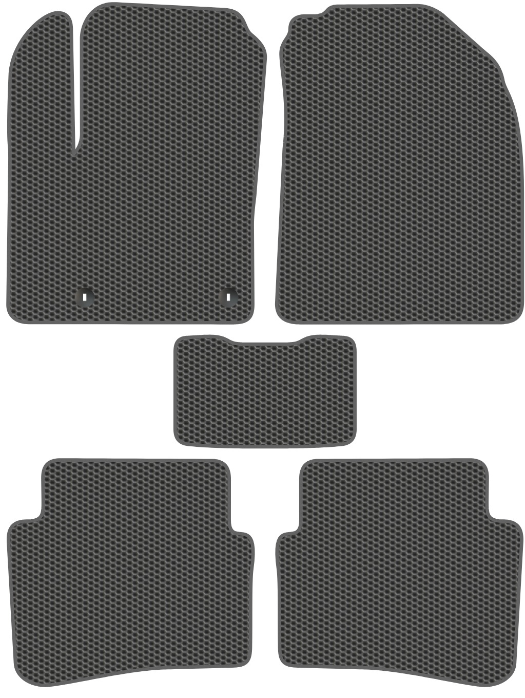 Комплект ковриков для авто Alicosta 0594_1_сер для Kia Sorento I SUV/BL 2002-2009 (EVA соты, серый) — фото 1