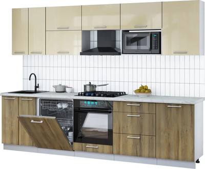 

Кухонный гарнитур, Мила Gloss 2.9-ПМ2