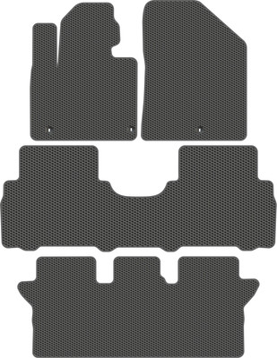 Комплект ковриков для авто Alicosta 2333_1_сер для Kia Sorento Prime III SUV 7 мест/UM+3 ряд (EVA соты, серый) - 