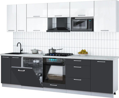 

Кухонный гарнитур, Мила Gloss 2.9-ПМ2