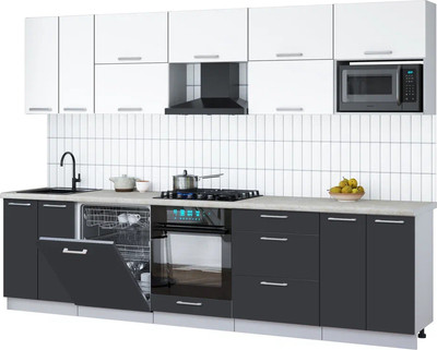 

Кухонный гарнитур, Мила Gloss 3.0-ПМ2