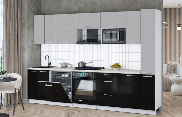 Купить Кухонный гарнитур Интерлиния Мила Gloss 3.1-ПМ2 в Бобруйске