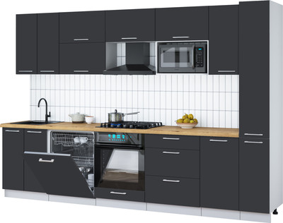 

Кухонный гарнитур, Мила Gloss 3.1-ПМ2