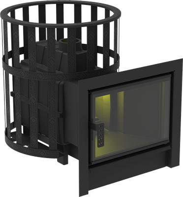 Печь-каменка Березка Воевода Флагман (сетчатый кожух) - 