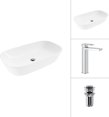 

Умывальник со смесителем, 21393-70 + Cascade 21СК0655C + донный клапан 21190CH