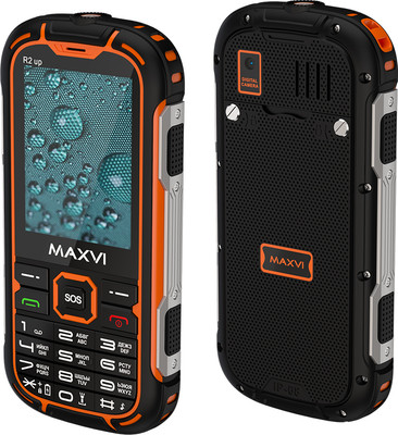 Мобильный телефон Maxvi R2 up (оранжевый) -