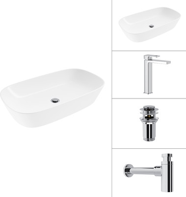 

Умывальник со смесителем, 21393-70 + Cascade 21СК0655C + сифон 21635CH +дон.клапан 21190CH