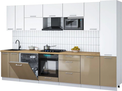 

Кухонный гарнитур, Мила Gloss 3.3-ПМ2