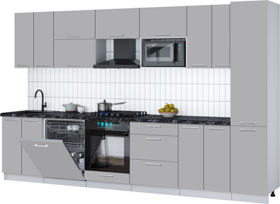 

Кухонный гарнитур, Мила Gloss 3.4-ПМ2