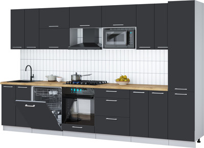 

Кухонный гарнитур, Мила Gloss 3.4-ПМ2