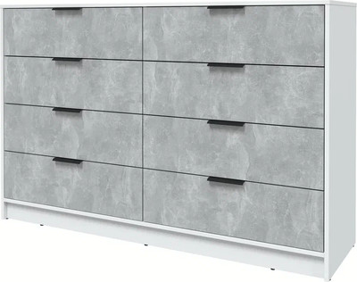 Комод Интерлиния Концепт КТ-К157 (бетон/белый платинум) -