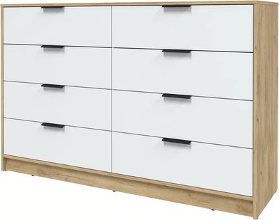 Комод Интерлиния Концепт КТ-К157 (белый платинум/дуб золотой) - 