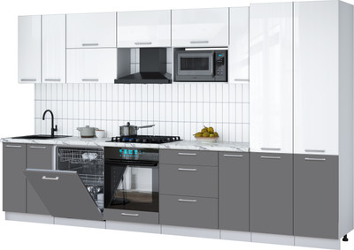 

Кухонный гарнитур, Мила Gloss 3.5-ПМ2