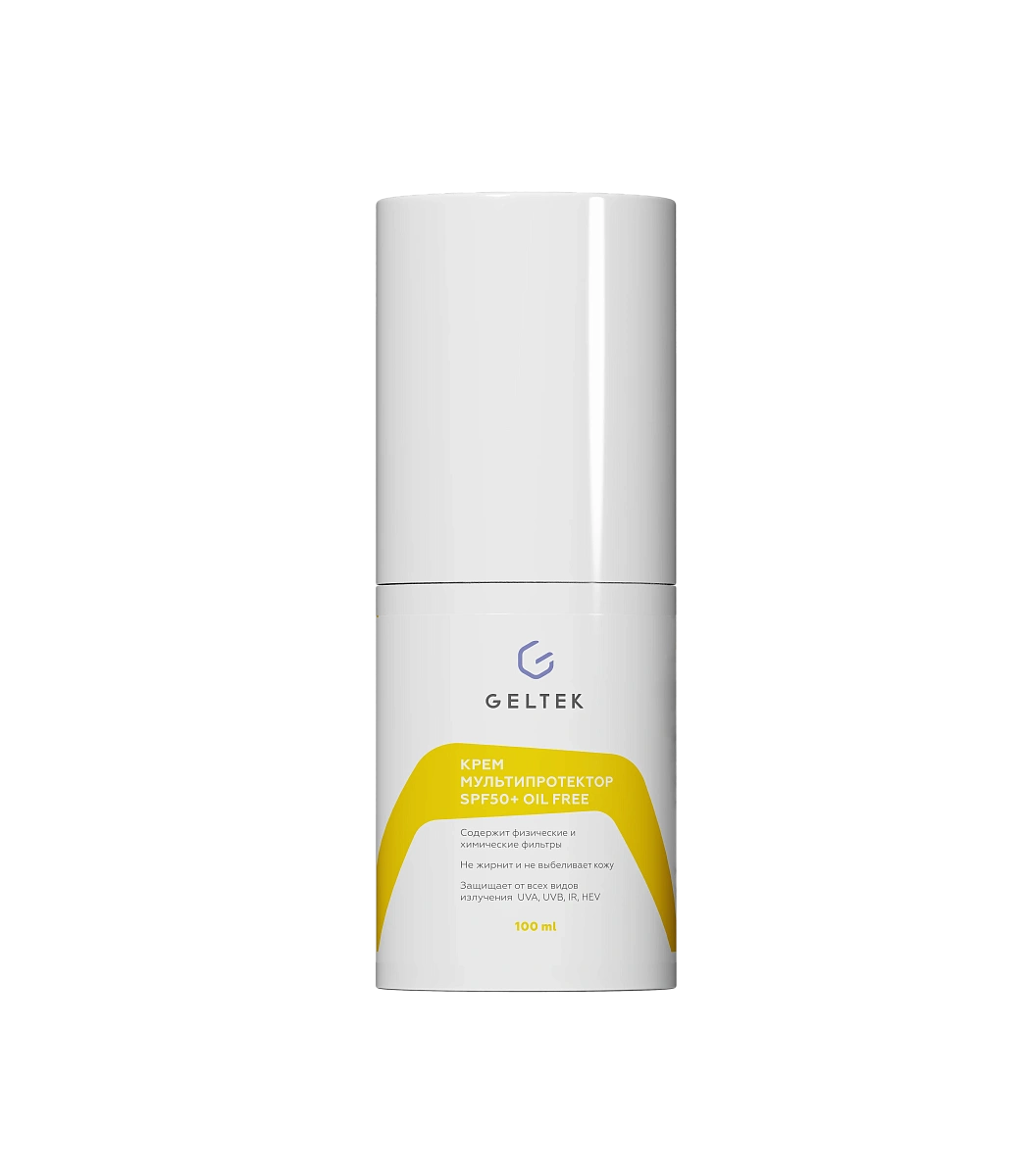 Крем солнцезащитный Geltek Мультипротектор SPF50+ oil free (100мл)