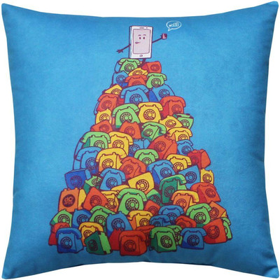 Подушка декоративная MATEX Freak Смарт-эволюция / 34-780 (голубой/желтый/зеленый) - 