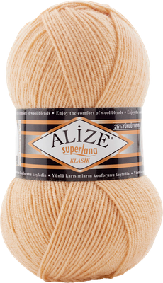 

Пряжа для вязания, Superlana 25% шерсть, 75% акрил / 826