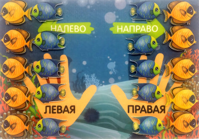 

Развивающий игровой набор, Лево-право с конструктором Геометрические фигуры / 4680088318011
