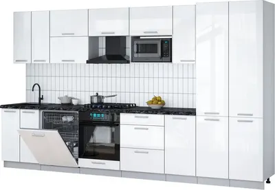 

Кухонный гарнитур, Мила Gloss 3.6-ПМ2