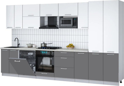 

Кухонный гарнитур, Мила Gloss 3.6-ПМ2
