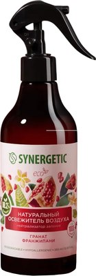 Освежитель воздуха Synergetic Гранат и франжипани. Гипоаллергенный биоразлагаемый (380мл) -