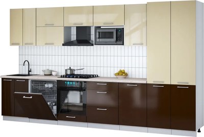 

Кухонный гарнитур, Мила Gloss 3.7-ПМ2