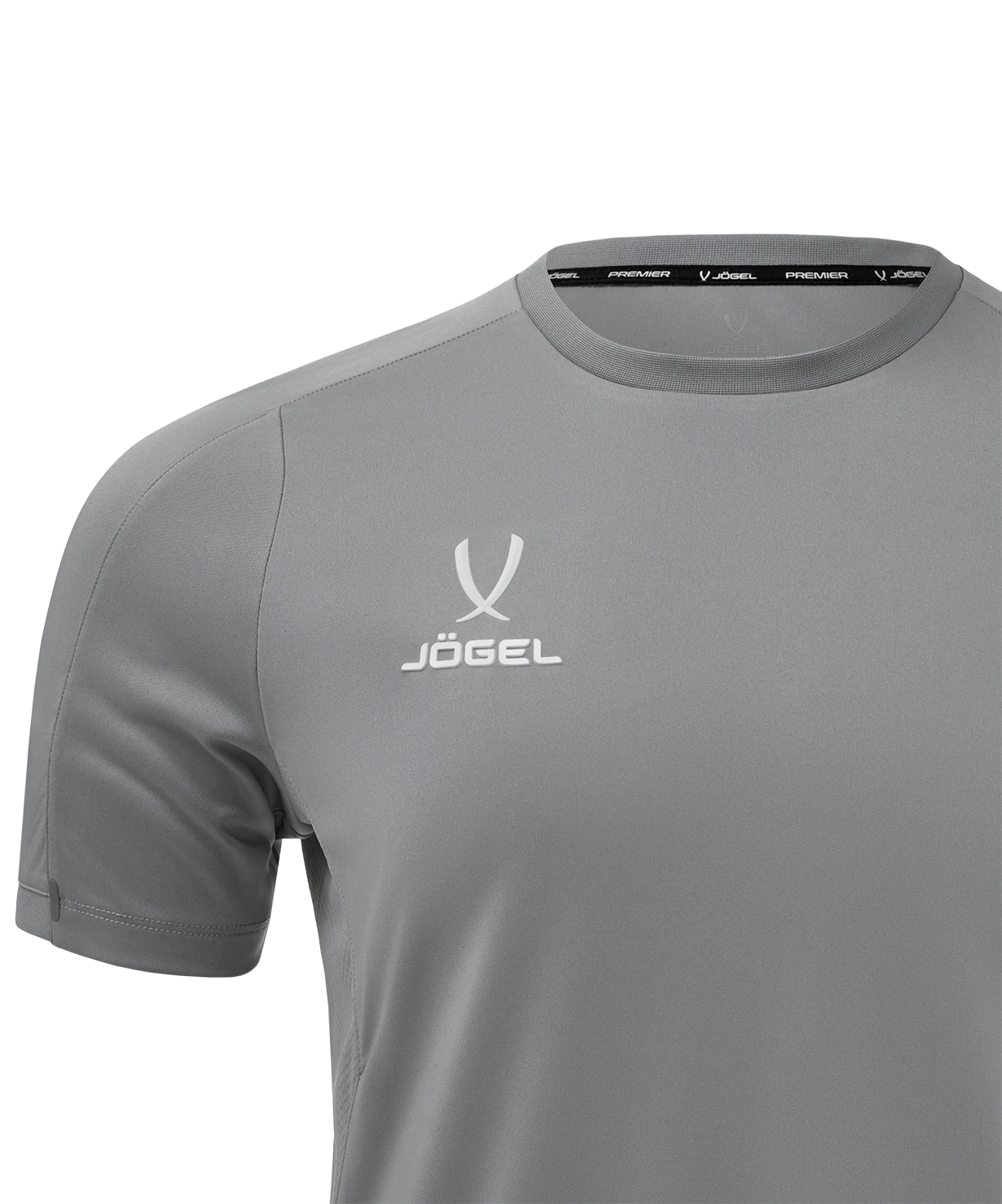 Футболка игровая футбольная Jogel Premier PerFormDRY Training Poly Tee (XXL, серый) — фото 4