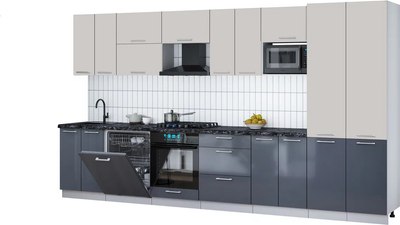 

Кухонный гарнитур, Мила Gloss 3.8-ПМ2