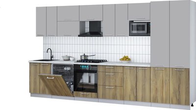 

Кухонный гарнитур, Мила Gloss 3.8-ПМ2