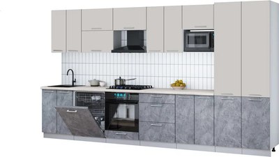 

Кухонный гарнитур, Мила Gloss 3.8-ПМ2