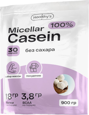 Протеин Healthys Micellar Casein 100% (рафаэлло, 900г) - 