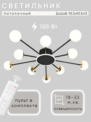 Люстра Aitin-Pro L73058/10C (черный/хром) -