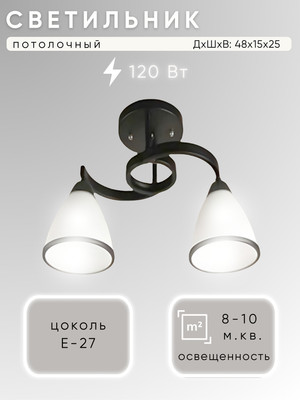 

Потолочный светильник, НПБ 02-2x60-101 / 7600/2