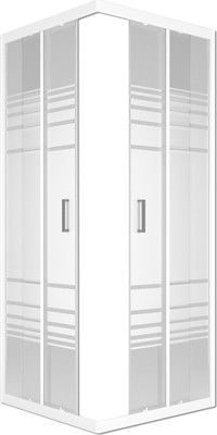Душевой уголок МетаКам City Trend White 90x90x185 / 556637 (текстурированное стекло, без поддона) -