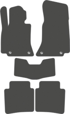Комплект ковриков для авто Alicosta 2370_1_сер для Mercedes-Benz C-Class V седан/W206 Long (EVA соты, серый) - 