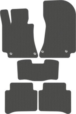 Комплект ковриков для авто Alicosta 2372_1_сер для Mercedes-Benz E-Class IV универсал/седан (EVA соты, серый) - 