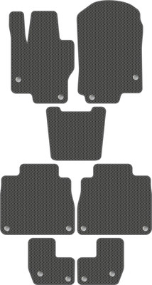 Комплект ковриков для авто Alicosta 2379_1_сер для Mercedes-Benz GLS-Class II SUV 7 мест (EVA соты, серый) - 
