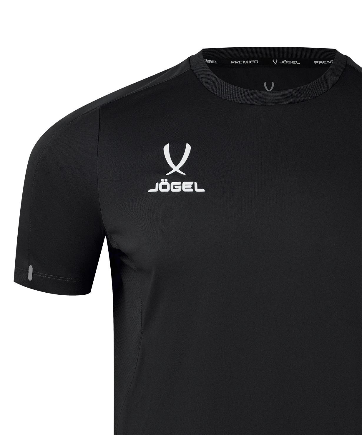 Футболка игровая футбольная Jogel Premier PerFormDRY Training Poly Tee (S, черный) — фото 4