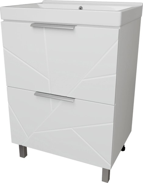 Купить Тумба с умывальником Mixline Гранд 60 553025 + Luxe Fest 60 / FST60SLWB01 в Могилеве