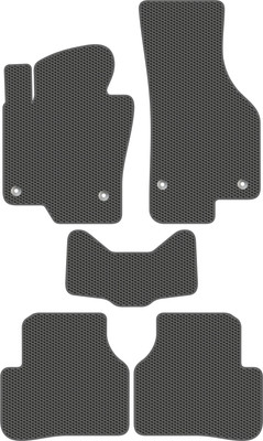 Комплект ковриков для авто Alicosta 1393_1_сер для Volkswagen Passat VI/VII седан/B7/B6 (EVA соты, серый) - 