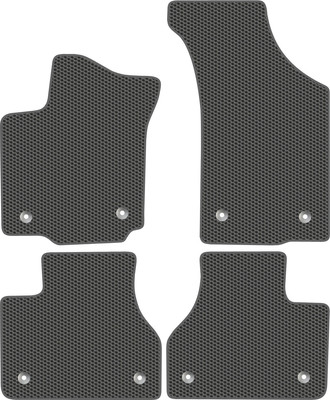 Комплект ковриков для авто Alicosta 1408_1_сер для Volkswagen Pheaton седан 2002-2016 (EVA соты, серый) - 