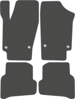 Комплект ковриков для авто Alicosta 1411_1_сер для Volkswagen Polo V хэтчбек 5дв (EVA соты, серый) - 